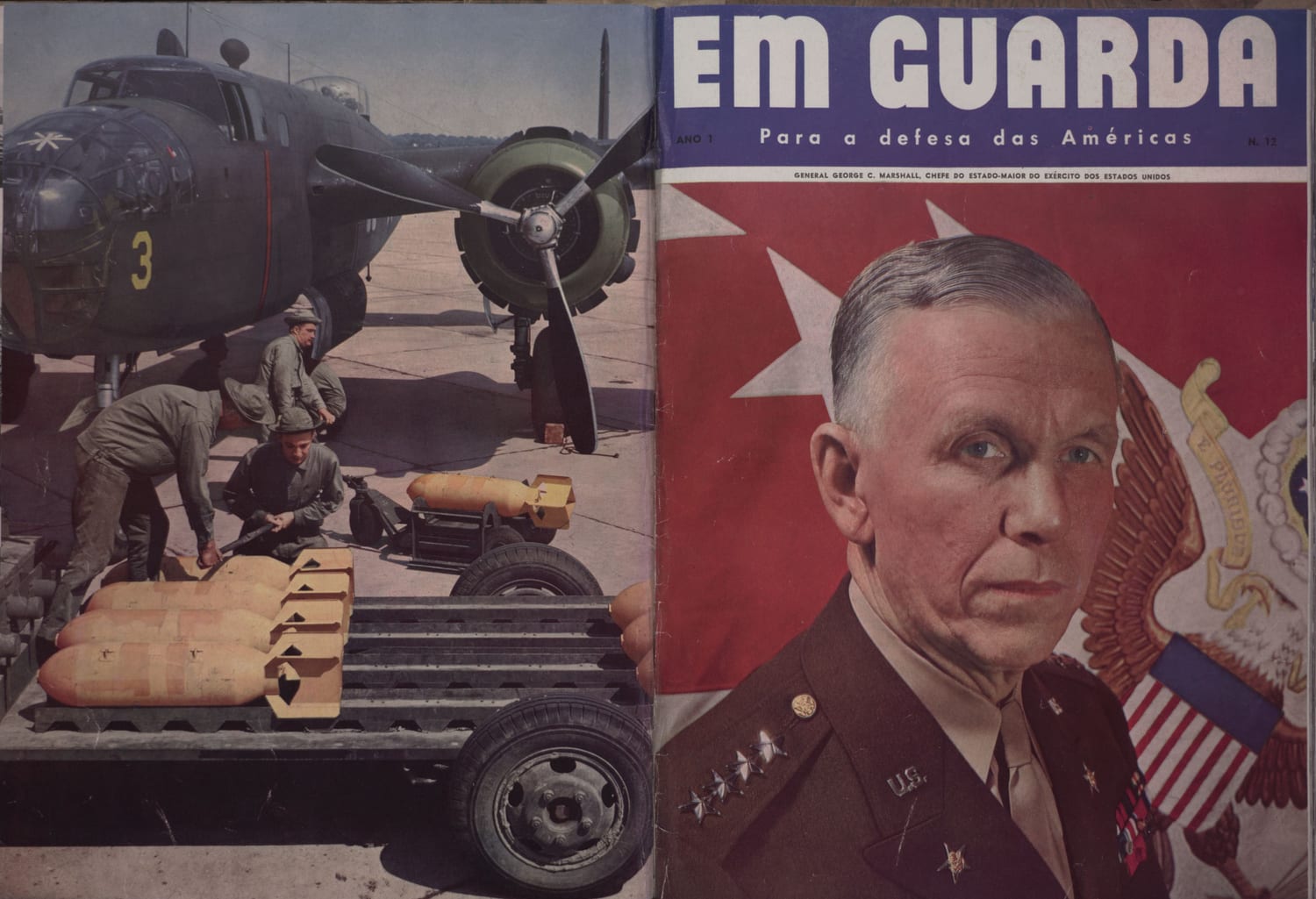 Retrato oficial do General Marshall, chefe militar americano durante a guerra