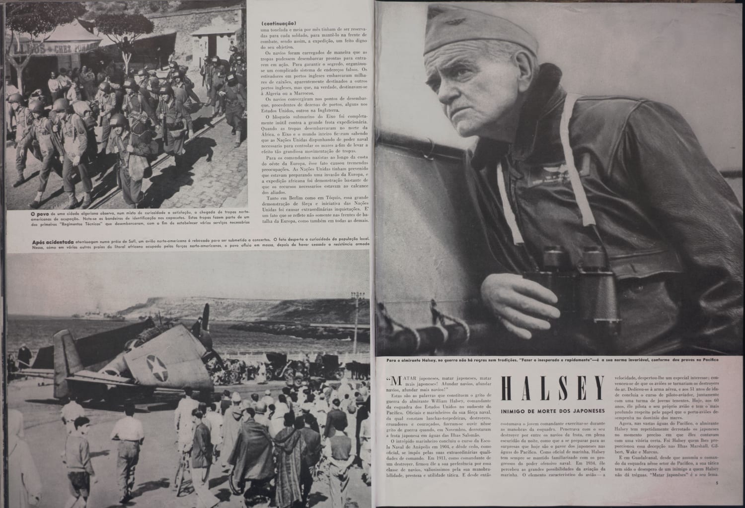 Documentação visual de operações militares no teatro do Pacífico durante a Segunda Guerra Mundial.