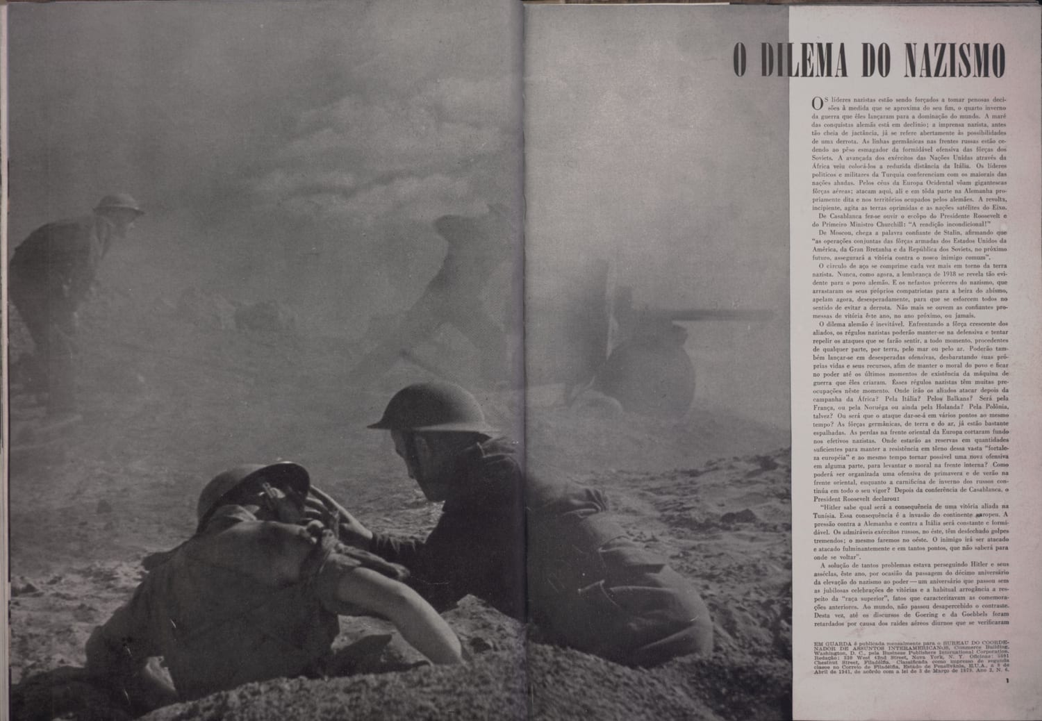 Fotografia de militar em contexto de combate que acompanha o editorial sobre o tema da guerra.