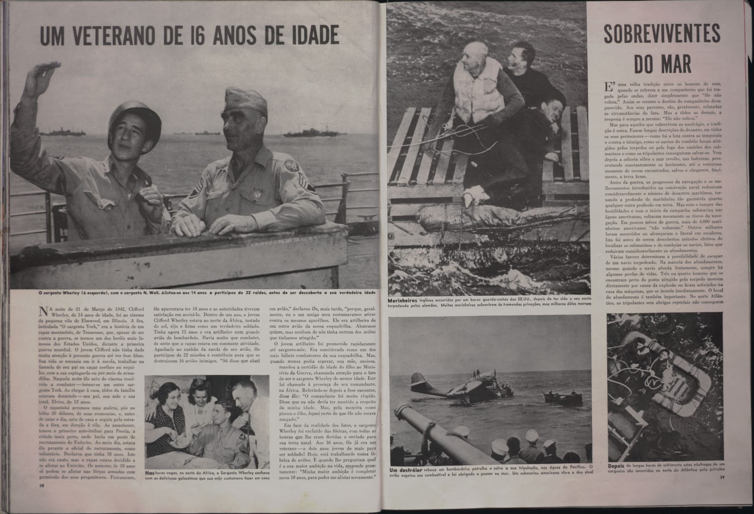 Imagem do Sergeant Wharley em contexto naval durante a guerra.