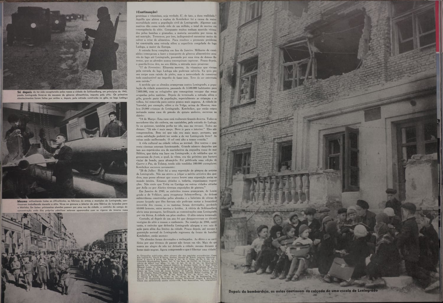 Imagem da cidade de Schlusselberg recapturada pelos soviéticos em 1943 após o cerco.