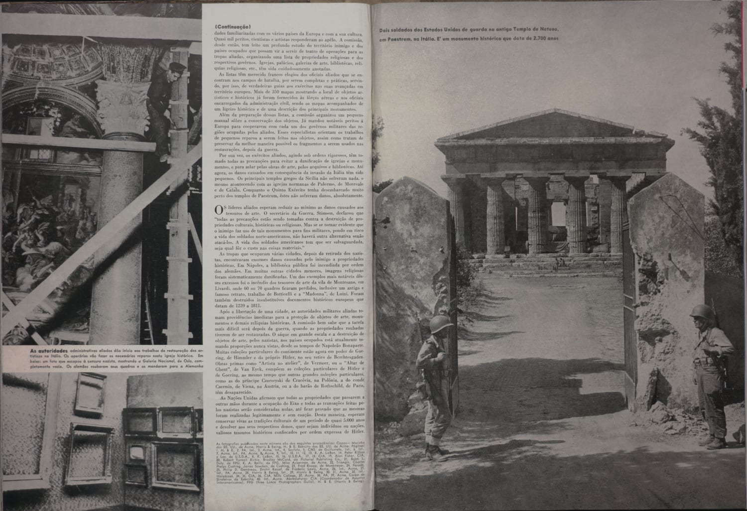 Imagem do Temple de Netuno em Paestrum mostrando as ruínas do monumento histórico italiano.