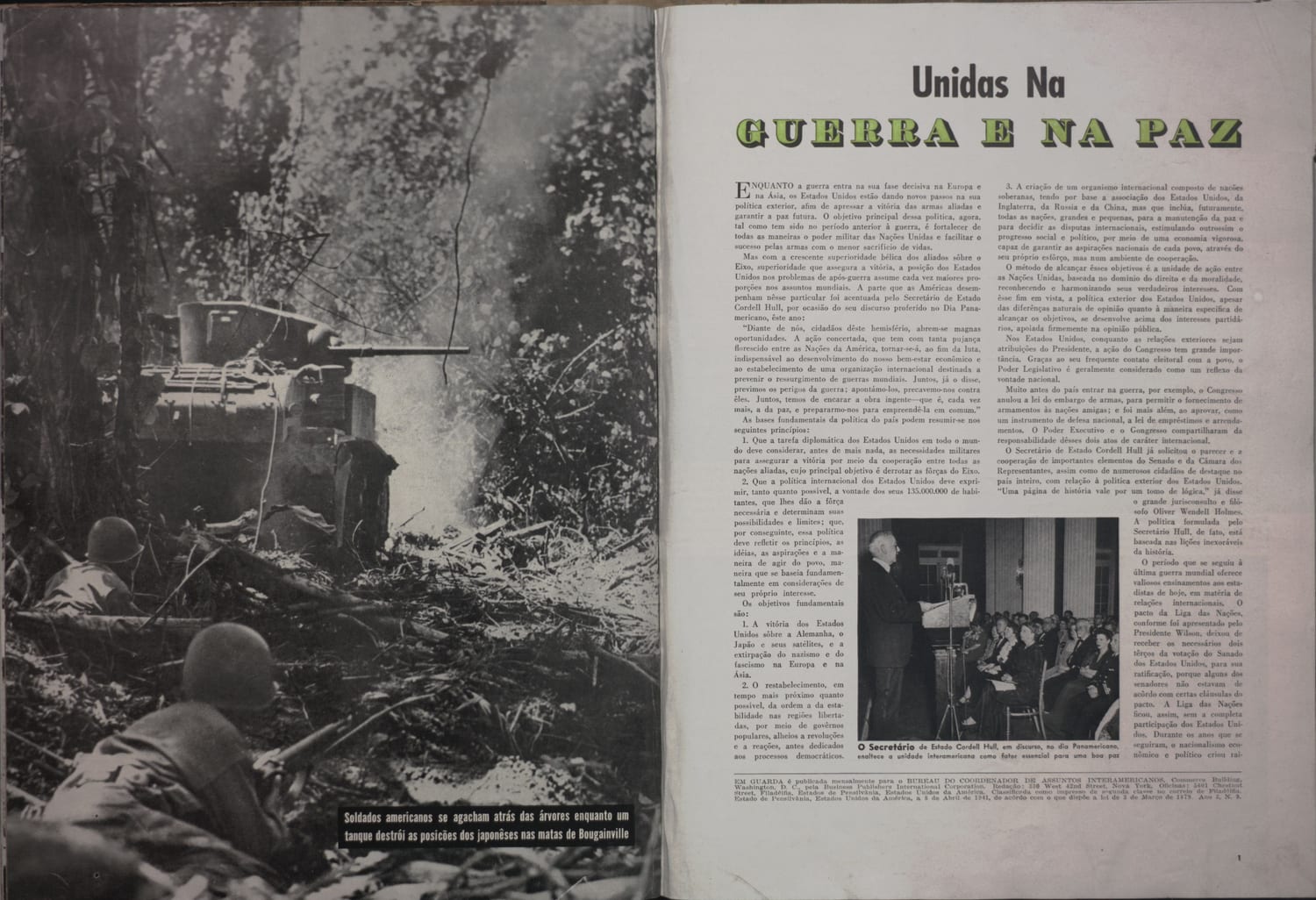 Em Guarda · 1944 (provavelmente 1944, dado o contexto da fase decisiva da guerra na Europa e Ásia mencionada no texto)