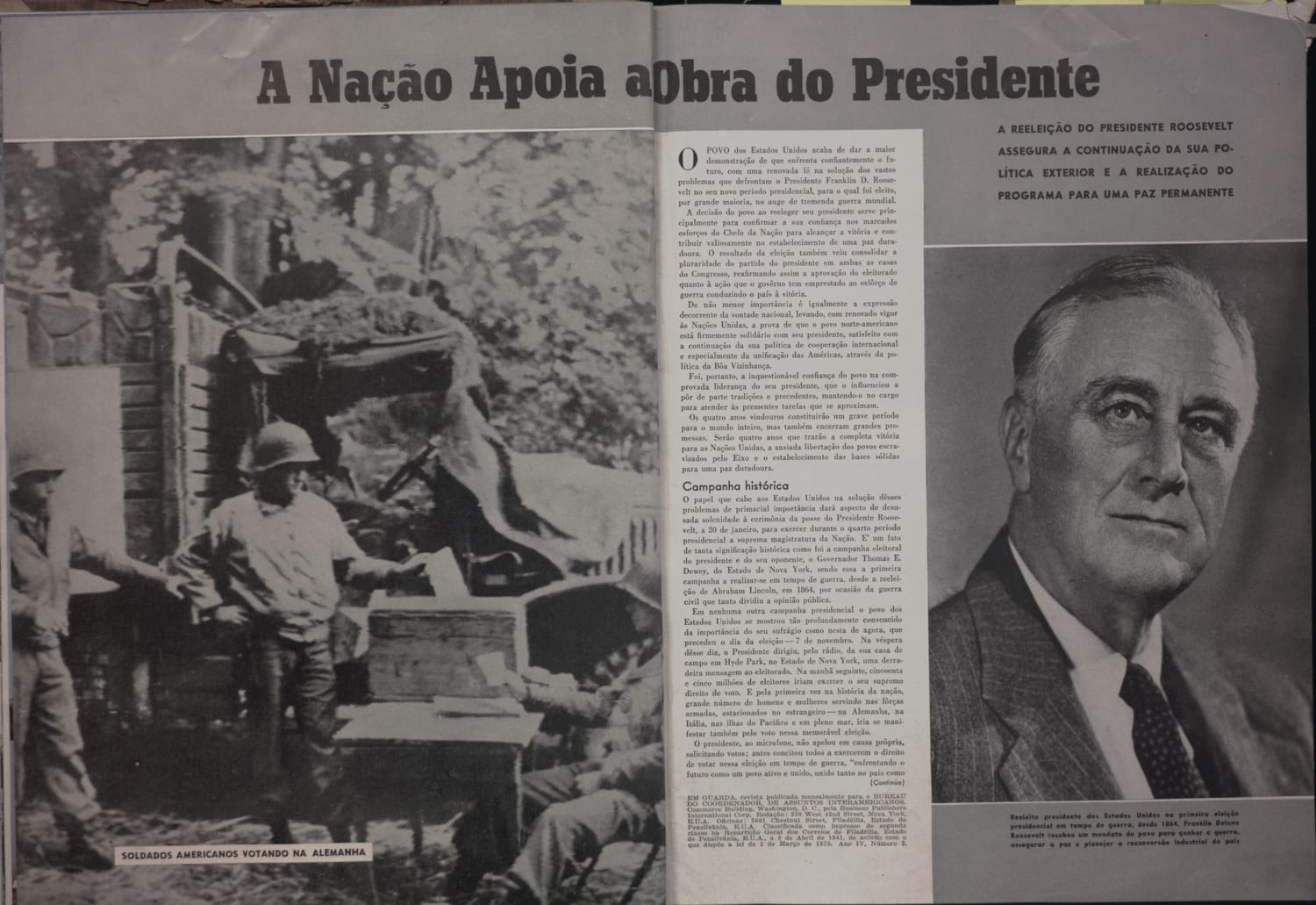Soldados americanos em ação defensiva na Alemanha durante a Segunda Guerra.
