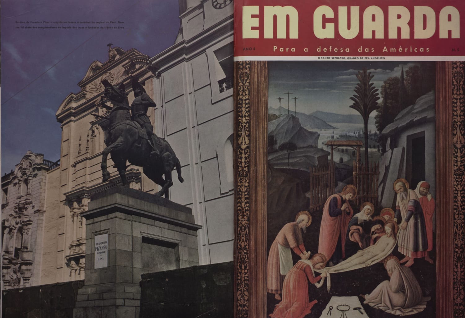 Capa da revista traz reprodução de obra sacra renascentista de Fra Angélico representando o Santo Sepulcro.