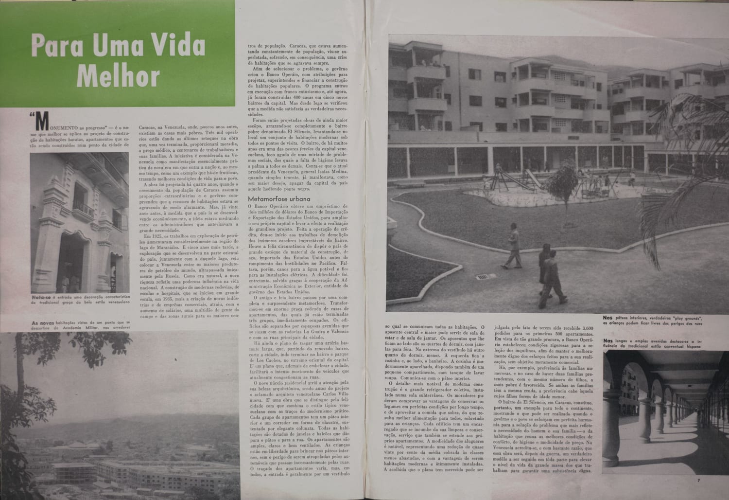 Fotografia de um prédio residencial moderno que exemplifica o padrão arquitetônico das novas construções habitacionais em Caracas.