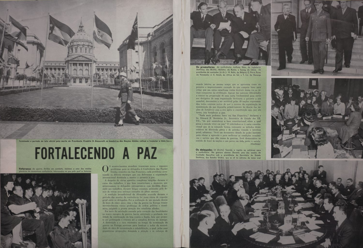 Imagem do Capitólio americano como símbolo da conferência de paz.