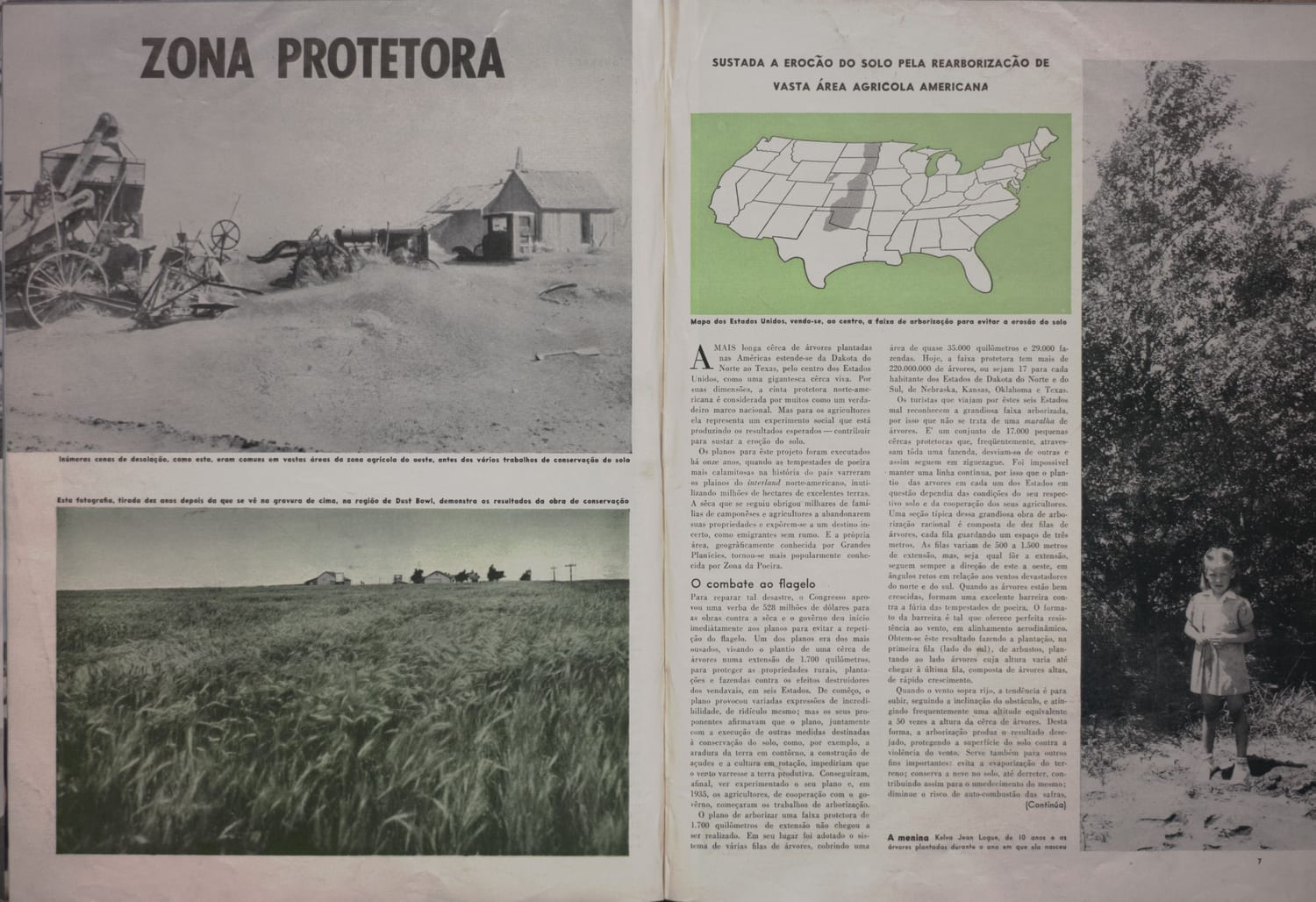 Imagem ilustrativa dos danos causados pela erosão do solo em região agrícola americana