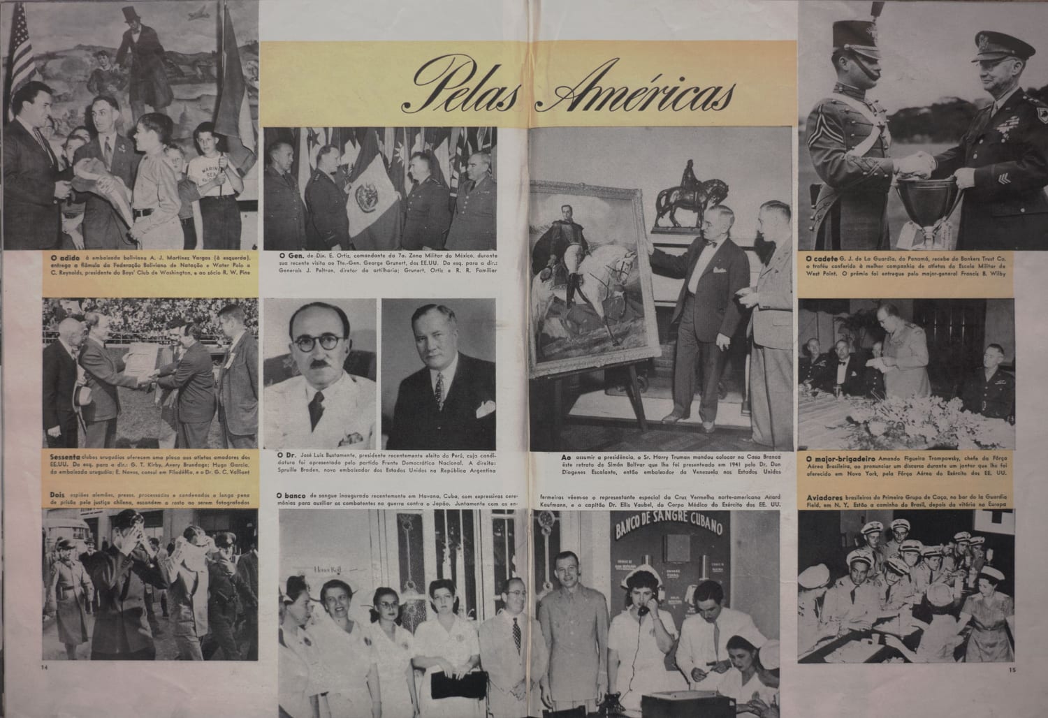 Recepção oficial de autoridades diplomáticas americanas no Brasil com presença de militares em uniforme