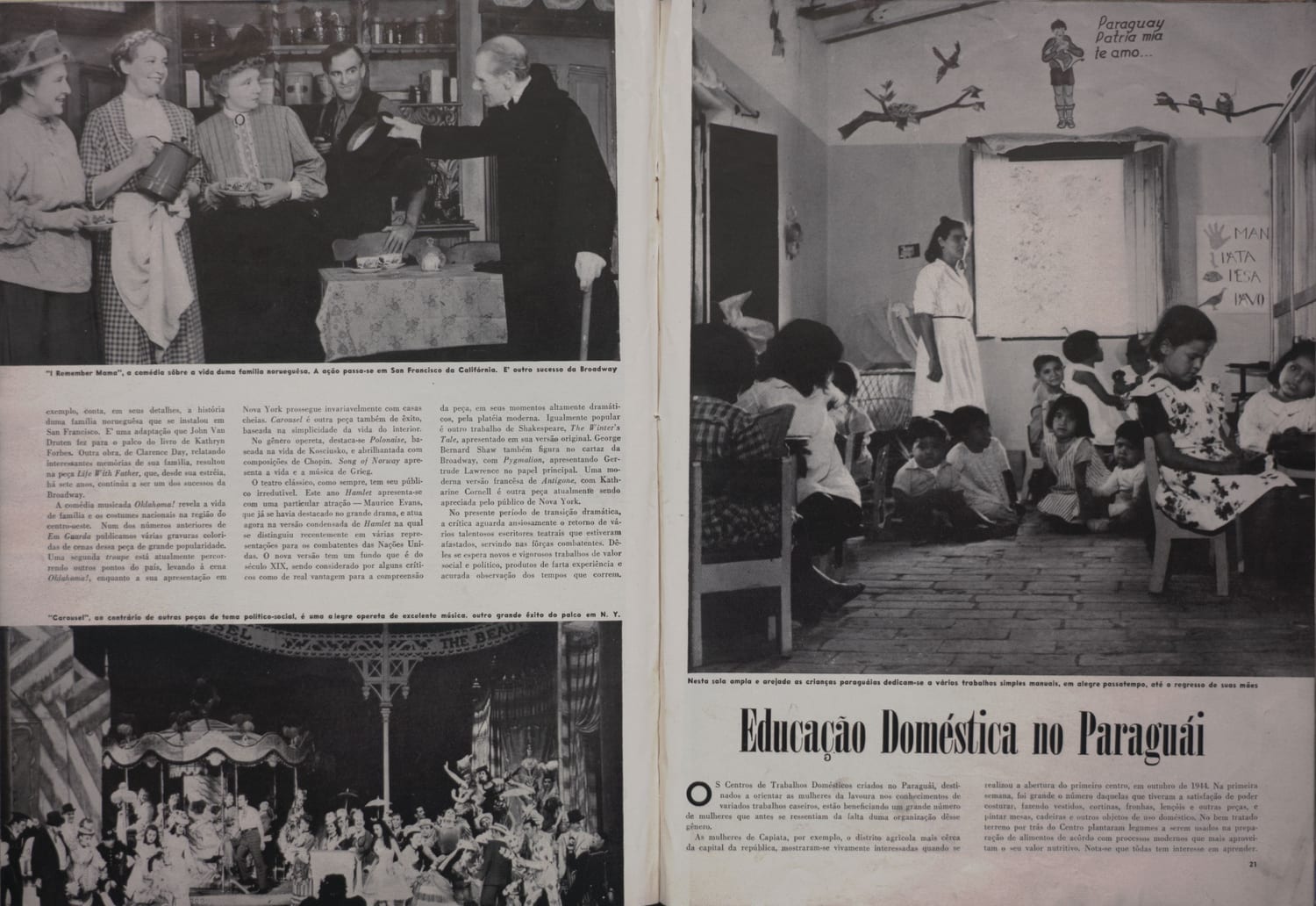 Fotografia da peça 'I Remember Mama', sucesso da Broadway ambientado em São Francisco.